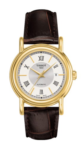 Tissot Carson Automatic 29.7 Yellow Gold / Silver / Strap
